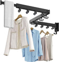 Wall Mount Clothes Drying Rack, Wall Mounted Drying Rack, Upgraded 3-Fold & by Kelisiting