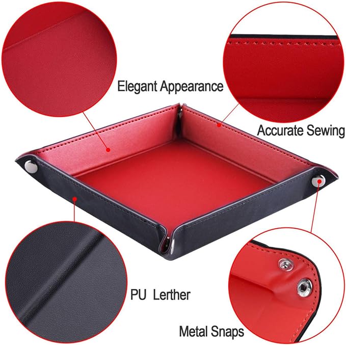 siduater Valet Tray Desktop Storage Organizer – Vegan Leather Catchall Tray - Image 4