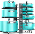MUDEELA Pots and Pans Organizer Rack under Cabinet 16.61 Height, 8 Tiers by MUDEELA