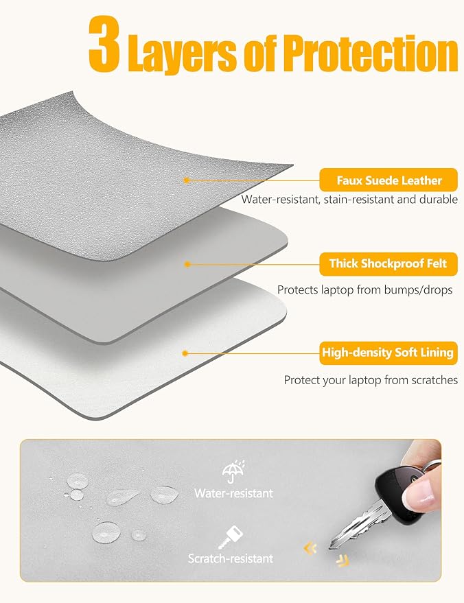 HYZUO 13.3-14 Inch Laptop Sleeve Case Bag - Image 3