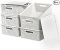 Wekioger Plastic Woven Baskets by Wekioger