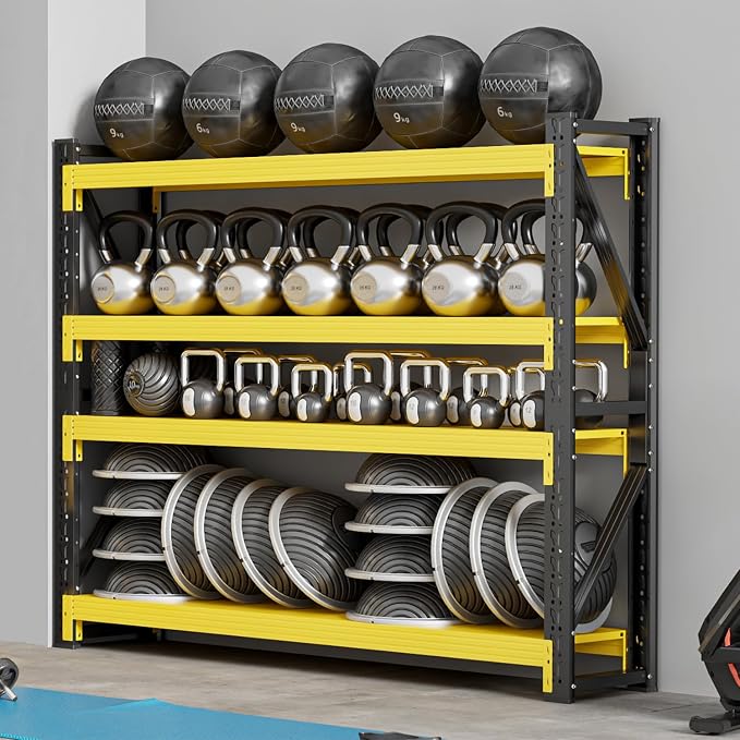 42" W Garage Shelving, 4-Tier Heavy Duty Storage Shelves Unit - Image 8