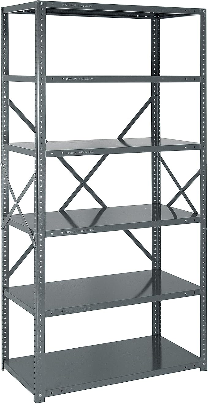 Quantum Storage Systems 75-1842-6 IRONMAN Solid Heavy Duty 6 Shelves 75" H x by QuantumStorageSystems