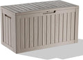 86 Gallon Outdoor Deck Box, Storage Lockable Waterproof Patio Furniture by MAIUSCOLI