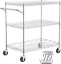 VEVOR Kitchen Utility Cart, 3 Tiers, Wire Rolling Table by VEVOR