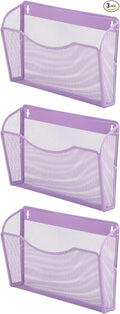 EASEPRES 3 Single Pocket Mesh Hanging File Organizer, Vertical Wall Mounted by EASEPRES