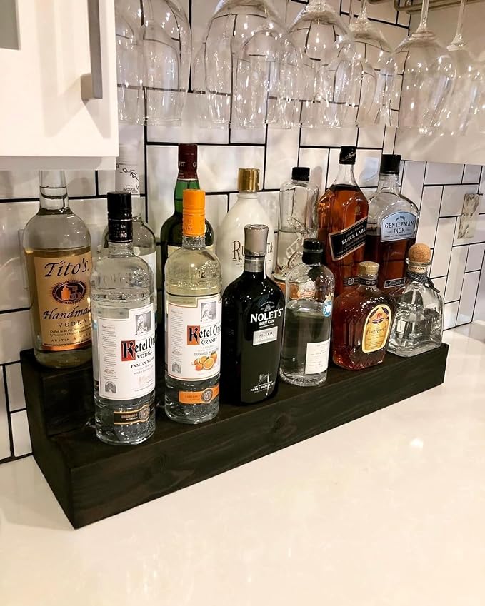 2 Tiered Counterop Liquor Bottle Display Shelf - Image 10