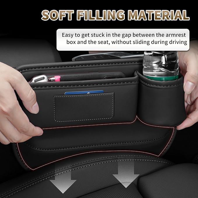 Kwak's 2 Pack Car Seat Gap Filler Organizer - Image 5