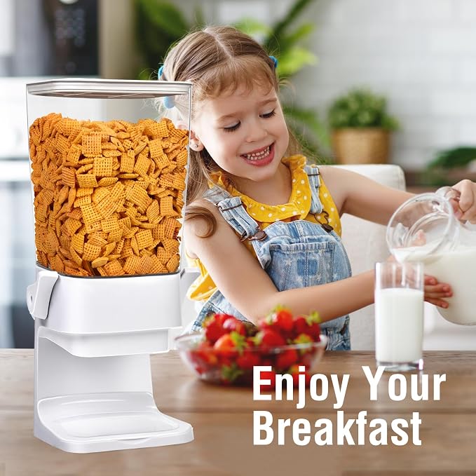 Cereal Dispenser Countertop 2pcs, 5.5L Cereal Containers Storage Dispenser - Image 2