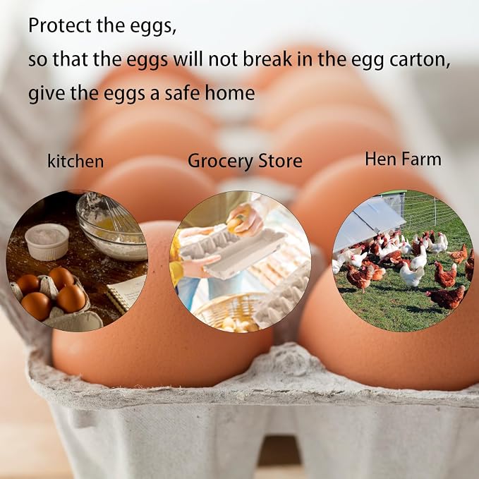 20 Pack Egg Cartons Bulk, 3x4 Style Reusable Empty Natural Paper Pulp Egg - Image 6