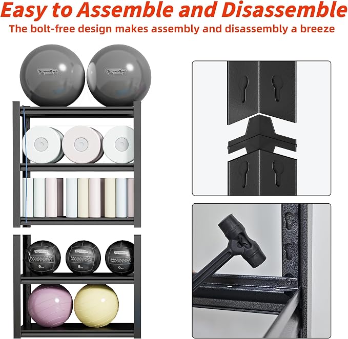 39" W Garage Shelving, 5-Tier Heavy Duty Shelving Unit, 3000LBS Adjustable - Image 10