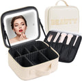 Makeup Bag with LED Mirror – Travel Cosmetic Organizer with Lighted Mirror by Unknown