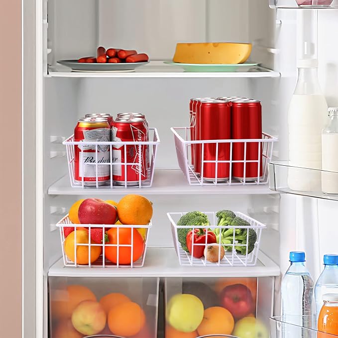 Orgneas Freezer Organizer Bins Metal Wire Storage Baskets - Image 4