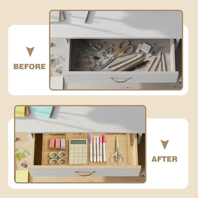 1 PC Acrylic Desk Drawer Organizer 2 Inch Height Expandable Drawer Organizer - Image 5