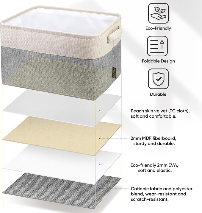 BALEINE 4 Pack Fabric Storage Bins - Image 5