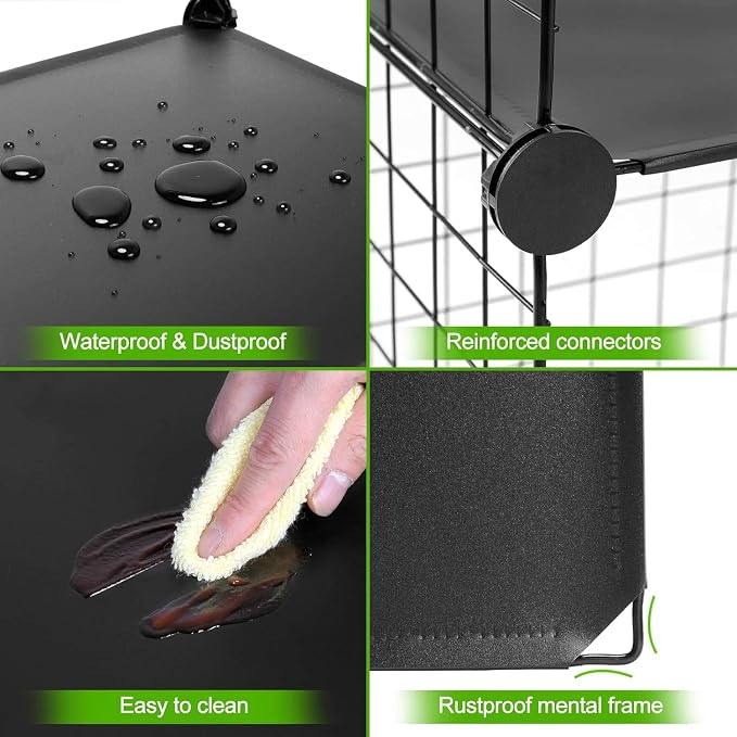 TUMUCUTE Wire Cube Storage Organizer, Metal Storage Shelves Bookshelf, - Image 4