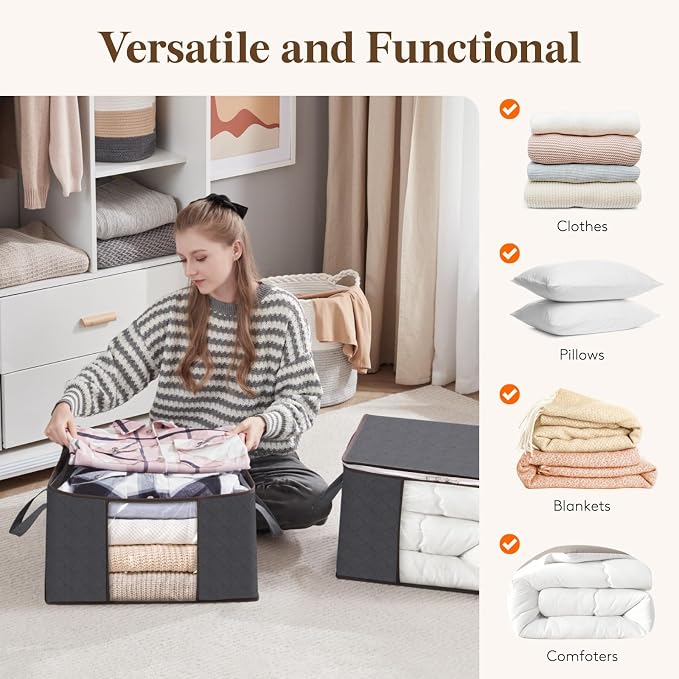 Lifewit 4 Pack Foldable Clothes Storage - Image 6