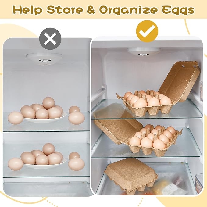 Rtteri 150 Pieces Paper Pulp Egg Cartons 3x4 Style Vintage Blank Egg Cartons - Image 6
