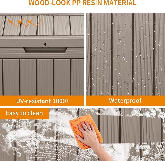 45 Gallon Deck Box, Resin Outdoor Storage Box - Image 3