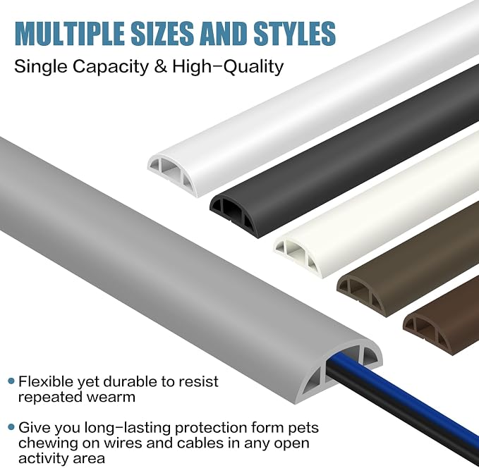 Floor Cord Covers for Wires 10FT Cable Hider Wire Cover Self Adhesive Cord - Image 6