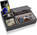 Baoyun Men's Valet Tray, Faux Leather Valet Box, EDC Catch All Tray, Dresser by ByforKitchenHome