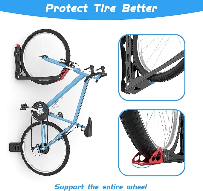 WALMANN BIKEPAL No Lifting Wall Mount Swivel Bike Rack, Vertical Bike Wall - Image 5