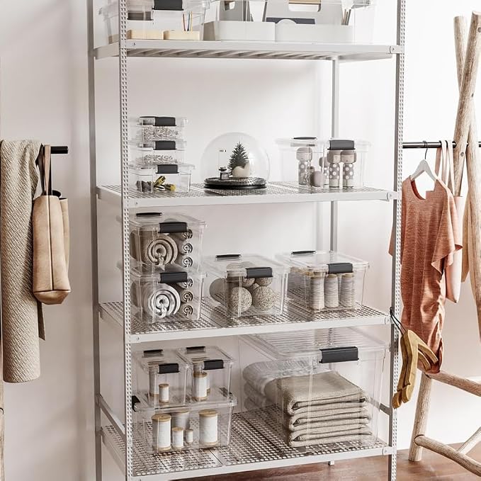 Superio Clear Storage Box with Lid, Plastic Container Bin - Image 9