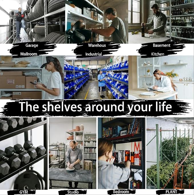 Industrial Storage Rack Heavy-Duty Steel Shelving Unit Multi-Purpose Garage - Image 9