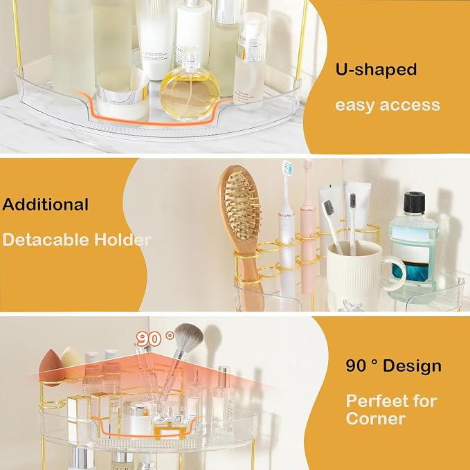 FELIZHOUSE 3-Tier Makeup Organizer - Image 5
