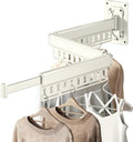 Clothes Drying Rack Wall-Mounted, 3-Fold Retractable Clothes Hanger by HGZBS