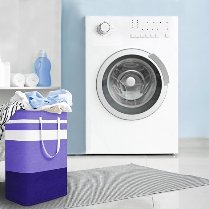 2-Pack Foldable Laundry Basket, Large Laundry Baskets - Image 2