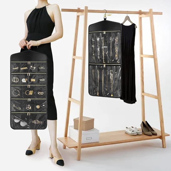 CHICECO Travel Jewelry Holder Organizer, Hanging Jewelry Organizer Storage - Image 6