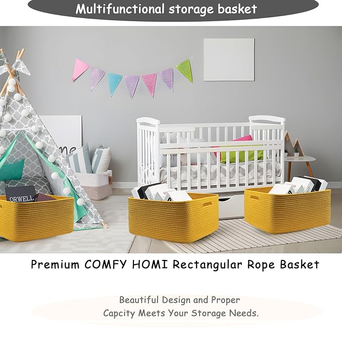 COMFY-HOMI 3 pcs Large Storage Baskets - Image 6