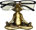 Top Brass Yoga Frog Eyeglass Holder – Whimsical Reading Glasses Sunglass Stand by TopBrass