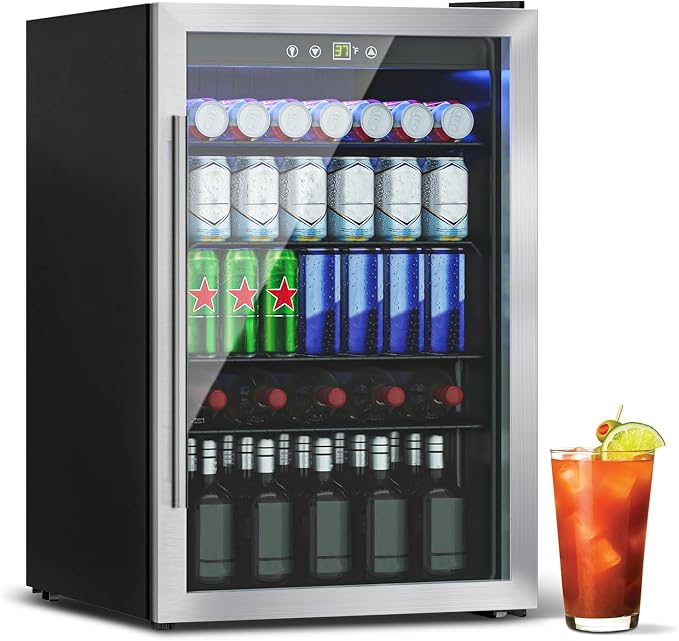 4.5 Cu.ft Beverage Refrigerator Cooler, 145 Can Mini Fridge by Unknown