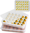 Egg Holder for Refrigerator, Deviled Egg Containers Large Plastic Egg Tray by Boseen