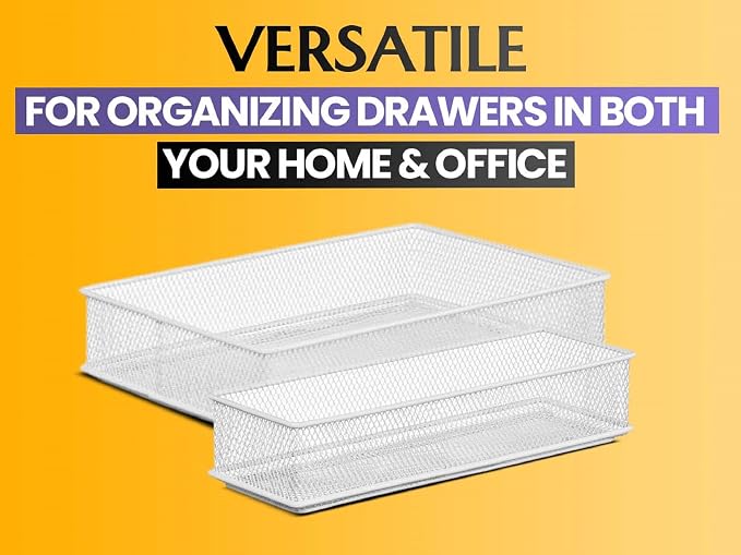 YBM HOME Silver Mesh Drawer Organizer and Storage - Image 6