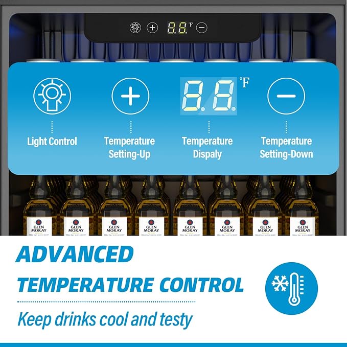 Compact Freestanding Beverage Refrigerator, 70 Can/ 1.6 Cubic Feet Mini Fridge - Image 6