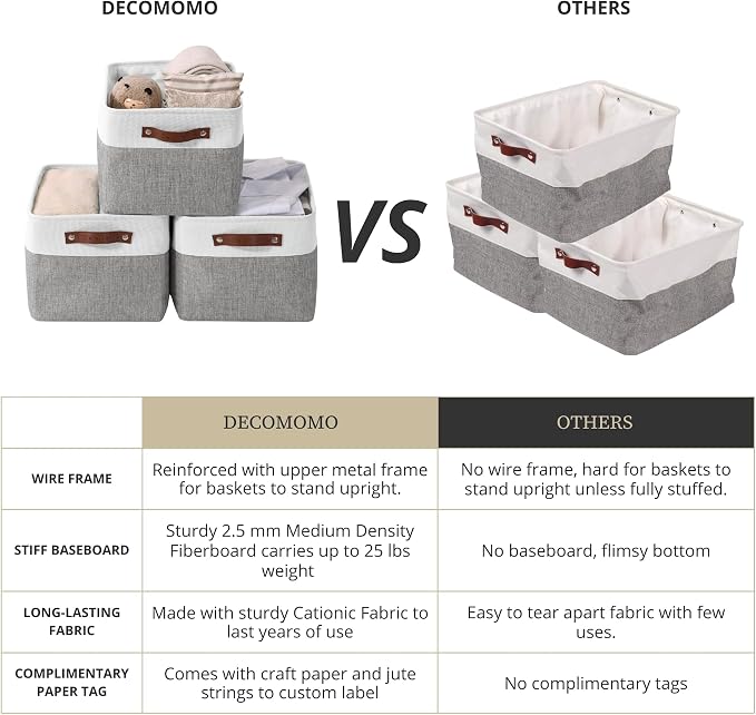 DECOMOMO Storage Baskets for Shelves - Image 5
