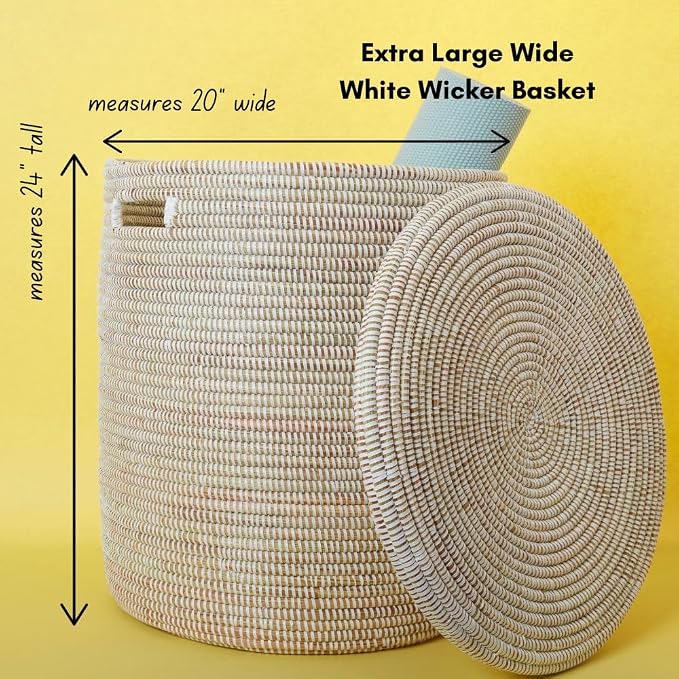 Extra Large White Storage Basket - Image 2