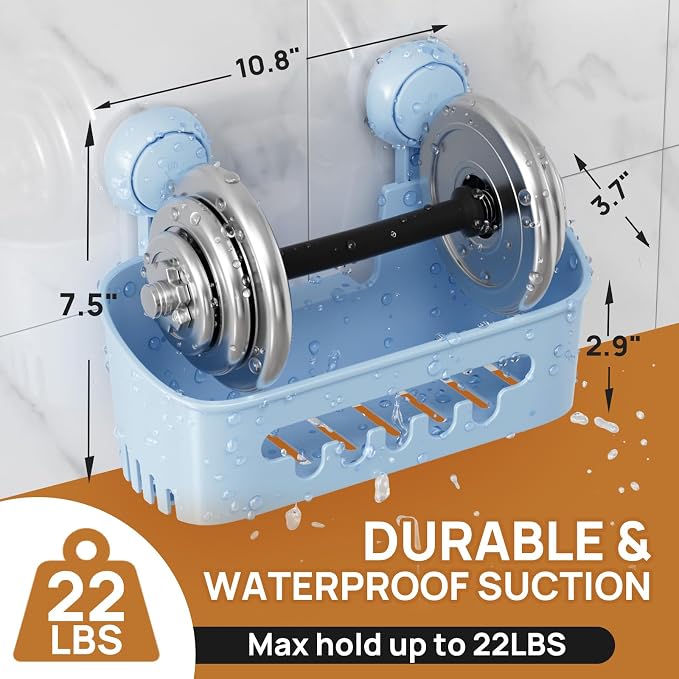LEVERLOC Shower Caddy Suction Cup 2 Pack, Shower Organizer Removable Bathroom - Image 4