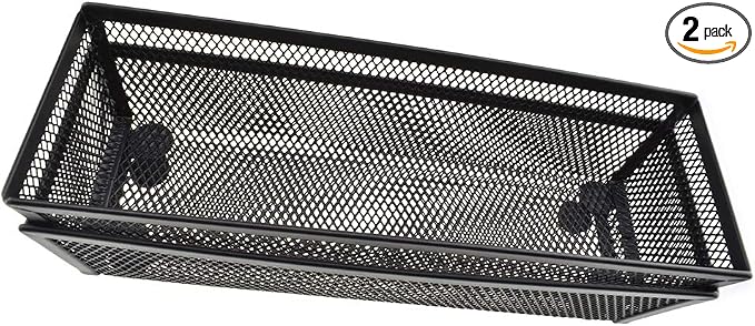 HAHIYO Stackable Mesh Tray Cup 9 x 3 x 2 inches Sturdy Container by HAHIYO