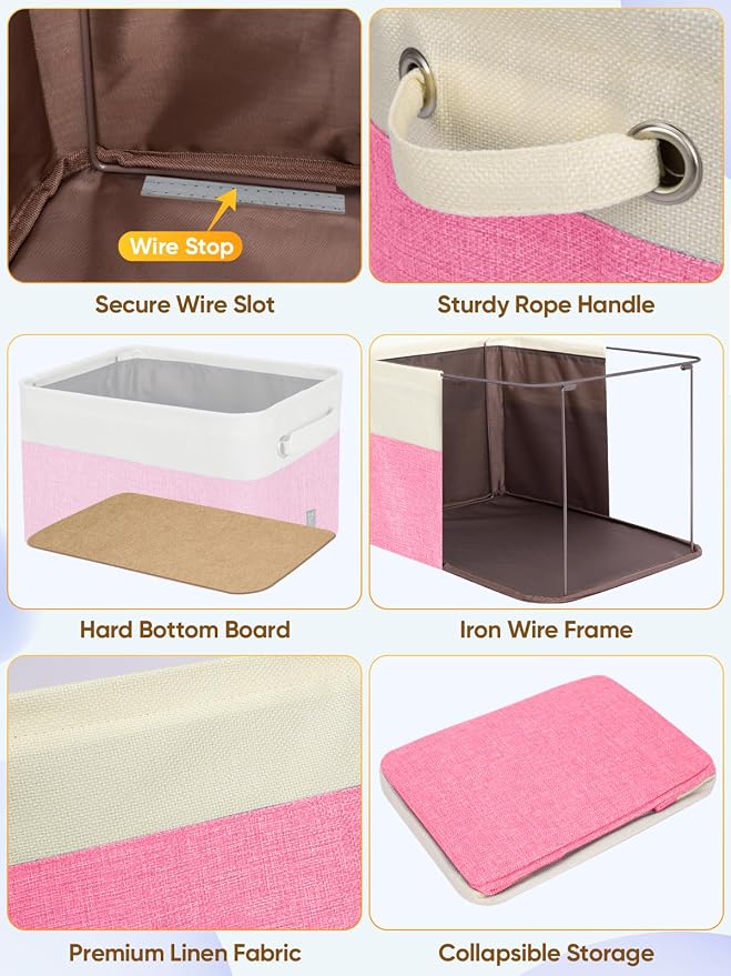 BALEINE 4 Pack Fabric Storage Bins - Image 6
