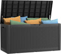120 Gallon Outdoor Deck Box, Storage Lockable Waterproof Patio Furniture by MAIUSCOLI