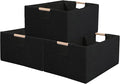 Fabric Storage Bin 3 Pack Foldable Cotton Linen Storage Basket by LaMor%C3%A9e