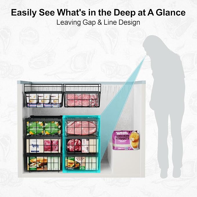 iSPECLE Large Chest Freezer Organizer Bins - Image 8