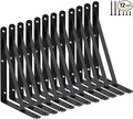 12 Pack L8 x H 6" Black Heavy Duty Shelf Brackets by MHMYDZ