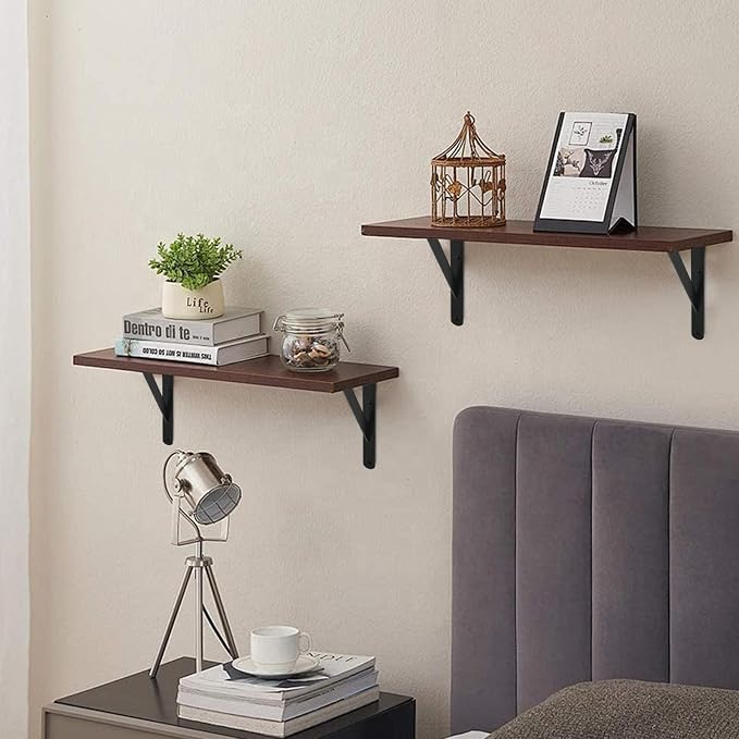 32 Pack L12 x H 8" Black Heavy Duty Shelf Brackets - Image 7