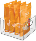 iDesign Stackable Clear Plastic Open Front Storage Bin, Easy Access Organizer by iDesign