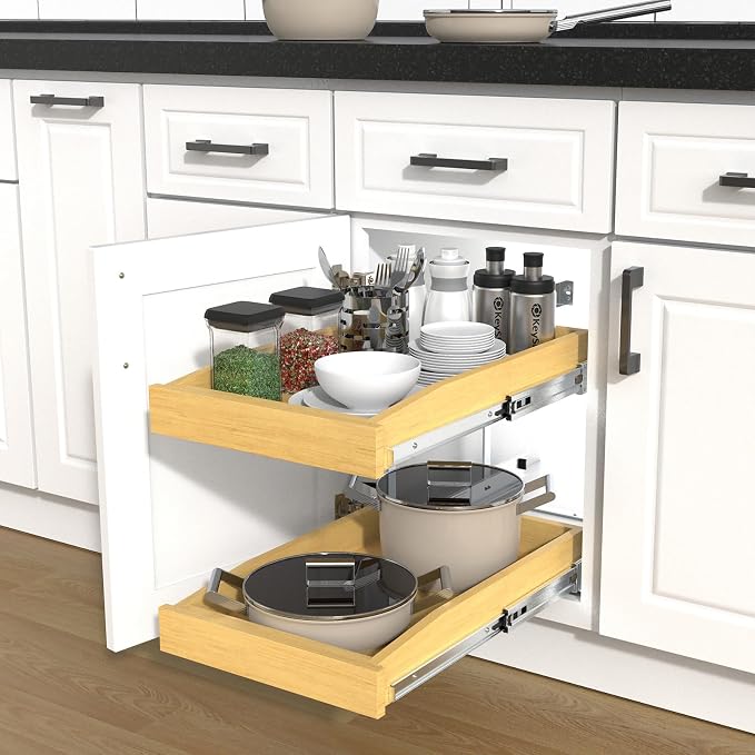 2 Tier Pull Out Cabinet Organizer - Image 8